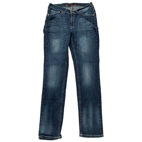 Philanthropic Denim Denim - Philanthropic Jeans Womens Size 16 Blue Denim Straight Leg Mid Rise Medium Wash